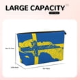 thumbnail image 3 of Sweden Map Flag Small Purse Organizer Zipper Cosmetic Handbag Tote Pouch For Women, 3 of 7
