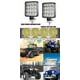 thumbnail image 3 of Luz de trabajo LED de 48 W, foco cuadrado de 12 V y 24 V, largo alcance, IP67, luz de marcha atrás para coche, camión, tractor, SUV, barco (4 unidades), 3 of 4
