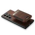 thumbnail image 2 of ELEHOLD for Samsung S23 Ultra Case, Compatible with Mag Safe Accessory, 2 in 1 Detachable Magnetic Card Holder Faux Lychee Pattern Leather Kickstand Wallet Case for Samsung S23 Ultra,Brown, 2 of 6