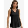thumbnail image 3 of Women's Sleeveless Blouse Summer Casual Tank Top - Flowy Loose Fit, V-Neck, Lightweight Breathable, 3 of 6