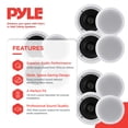 thumbnail image 2 of Pyle PDIC1661RD 6.5" 200 Watt In Ceiling/Wall 2 Way Speaker System Pair (3 Pk), 2 of 11