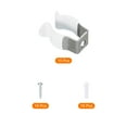 thumbnail image 3 of Uxcell T5 U Clips Holder Bracket for LED Light Bulb Mounting Bracket Fluorescent Tube Holder Screw Clamps White 15 Pack, 3 of 5