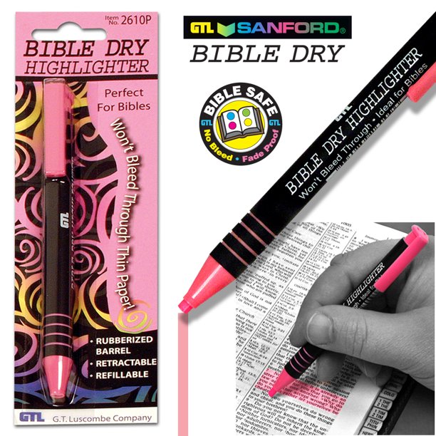 Bible Dry Highlighter Pink Carded (Other)