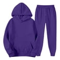 thumbnail image 2 of Conairie Sweatsuits for Men Set 2 Piece Casual Solid Color Loose Fit Hoodie Sweatshirt and Joggers Sweatpants Sets Loungewear Fall Winter Long Sleeve Sport Suit with PocketPurple XXXL, 2 of 4