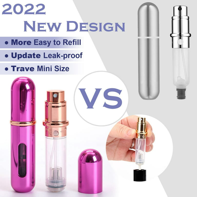 Travel Mini Perfume Refillable Atomizer Container, Portable Perfume Spray Bottle, Travel Perfume Scent Pump Case Fragrance Empty Spray Bottle for