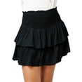 thumbnail image 4 of High Waist Elastic Girls Skirt With Shorts Kids Ruffle Skort, 4 of 5