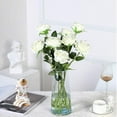 thumbnail image 2 of Artificial Silk Flowers Realistic Roses Bouquet Long Stem for Home Wedding Decoration Party (12PCS-White), 2 of 6