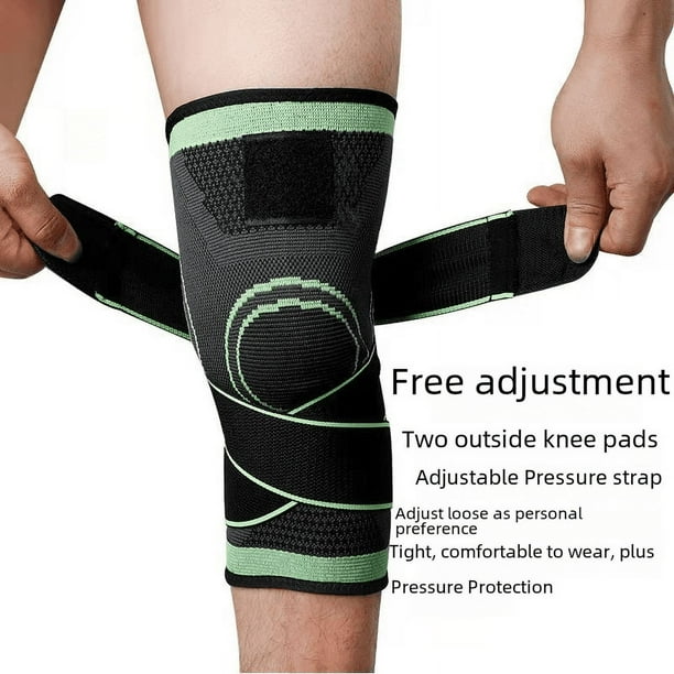 Rodillera deportiva para baloncesto, running, transpirable, de nailon, con correa para montar, cálida y presurizada para las cuatro estaciones