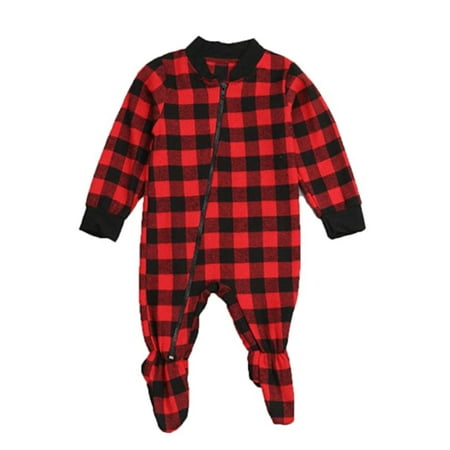 

Nokpsedcb Christmas Family Matching Pajamas Adult Kids Xmas Nightwear Homewear PJs Sets Red-Baby 12-18 Months