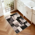 thumbnail image 4 of Bleum Cade Area Rugs 2x3 Entryway Rug,Modern Geometric Patchwork Non Slip Rugs for Entryway, Washable Abstract Area Rug Door Mat Indoor, Rockwood Collection Welcome Mat for Kitchen,Chocolate, 4 of 9
