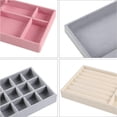 thumbnail image 5 of Paquete de 6 bandejas para joyas, inserto de terciopelo para cajones, apilables, 5 of 5