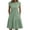 GreenA, variant on Sleeveless Knee Length Dress Smocked Top Cottagecore Solid Color Round Neck Casual Flowy Beach Sundress (Women's or Women's Plus),Sizes M