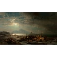 thumbnail image 2 of Franz Richard Unterberger 24x15 Gold Ornate Framed and Double Matted Museum Art Print Titled - Riviera Di Santa Lucia (Naples), 2 of 4