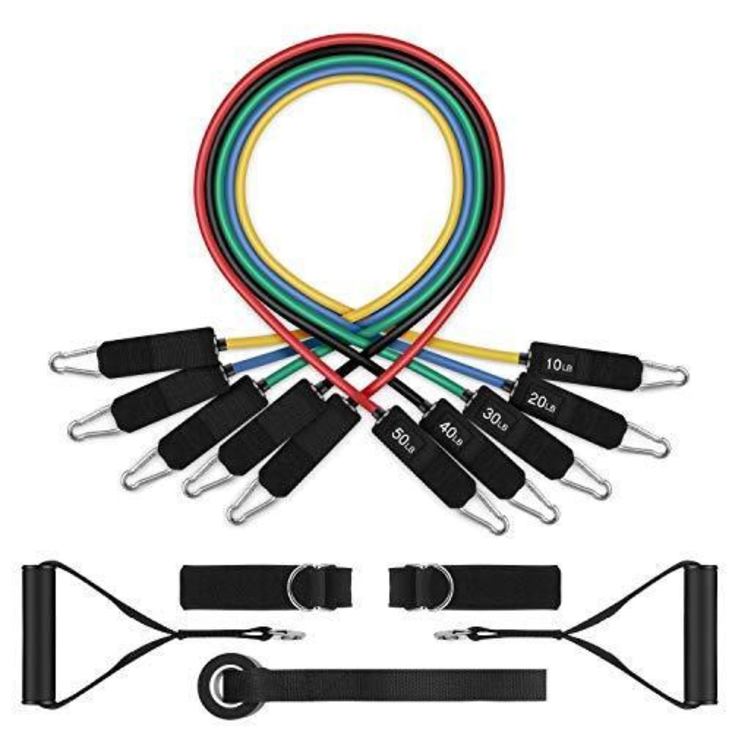 Generic Set de 11 Pieces Bandes de Résistance de Gym, Exercice, Yoga Generic Set de 11 Pieces Bandes de Résistance de Gym, Exercice, Yoga