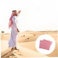 thumbnail image 4 of OUNONA 1Pcs Islamic Scarf Men Red Polyester Headwear for Dust Protection, 4 of 5