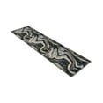 thumbnail image 2 of Allstar Rugs 2' 0" x 6' 11" Grey Modern Abstract Themed Polypropylene Runner with a Black Viscous Fluid Design and Gold Accents. Machine-Made in Turkey., 2 of 3