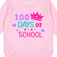 thumbnail image 3 of Inktastic 100 Days of School in Pink and Purple with Crown Toddler Sweatshirt, 3 of 4