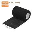 thumbnail image 2 of 12 Rolls Adhesive Elastic Tape Elastic Bandage,3" x 5 Yards Wrap Stretch Wrist Knee Tape,Black, 2 of 6