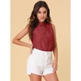 thumbnail image 2 of INSPIRE CHIC Chemise Sans Manches à Col Pointu à Simple Boutonnage pour Femme, 2 of 6