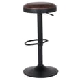 thumbnail image 4 of NPD Furniture Juno 33" PU Leather Swivel Bar Stool in Brown (Set of 2), 4 of 8