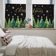 thumbnail image 5 of Christmas Tree Sheer Curtains 45 Inches Long, Winter Snowflakes Xmas Pine Tree Black Light Filtering Window Curtains for Living Room/Bedroom, Rod Pocket Voile Sheer Drapes, 52"Wx45"L, 2 Panels, 5 of 9