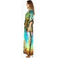 thumbnail image 2 of HAPPY BAY Women's Summer Loungewear African Beach Cover Up Slit Dress Home Wear Maxi Dresses Caftans for Women 2X-3X Leopard Blue, Animal Skin, 2 of 5