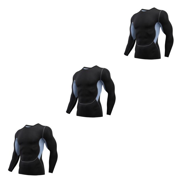 Jumpingount Ropa interior térmica para hombre, medias elásticas deportivas de secado rápido, camisetas de manga larga para esquiar y correr, Type1 NO1