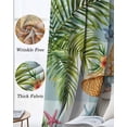 thumbnail image 3 of Palm Tree Blackout Curtains for Bedroom Living Room Darkening Curtains 54 Inch Long Butterfly Gnomes Coastal Starfish Shell Plaid Short Curtain for Small Window Treatment Grommet Drapes 42"x54"x2, 3 of 9