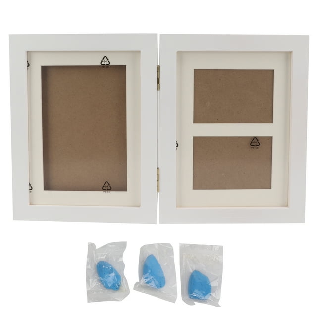 Pet Paw Print Photo Frame Cat Pawprints Picture Frame and Imprint Kit for All Breeds PetsBlue