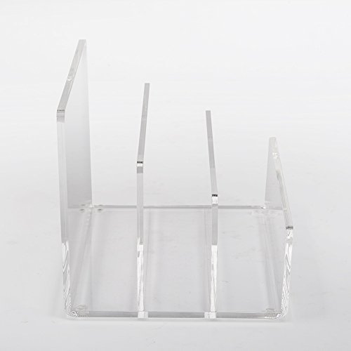 Crystal Clear Acrylic Desktop File Sorter Holder Lucite Mail, Paper