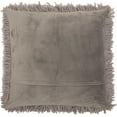 thumbnail image 2 of Nourison Lush Yarn Shag Decorative Throw Pillow, 20" x 20", Light Grey, 2 of 2