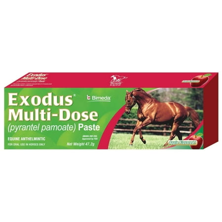 UPC: 0899855500083 | Exodus Horse Dewormer Multi-Dose Apple-Flavor Paste 47.2-gm