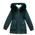 thumbnail image 6 of MuZeFu Winter Coats for Women Clearance under $50 Women's Fall And Winter Long Sleeved Warm Cotton Jacket Bread, 6 of 7