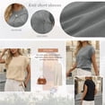 thumbnail image 4 of SUNBS Short Sleeve Sweater Blouses for Women Crew Neck Shirts Loose 3D Floral Tops Knit Vest Trendy Fashion Clothing, 4 of 11