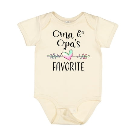

Inktastic Oma and Opa s Favorite- Heart Grandchild Gift Baby Boy or Baby Girl Bodysuit
