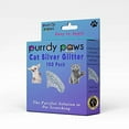thumbnail image 2 of Purrdy Paws 100 Pack Soft Nail Caps for Cat Claws Silver Glitter Small, 2 of 4