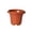 Brown-D, variant on Classic Brown Plastic Planter, Wavy Rim Garden Container with Base Tray, Lightweight Imitation Ceramic Vessel for Balcony Flowers & Home Decor
