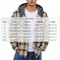 thumbnail image 3 of Kids Jackets Boys Dqueduo Men's Flannel Plaid Hooded Long Sleeve Button Front Casual Shirt Jacket, Multiple Styles Khaki XL, 3 of 6