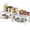 White, variant on Simple Houseware Expandable Stackable Cabinet and Counter Shelf Organizer with Steel Surface, 9" D x 12.75" W x 5.9" H, Bronze