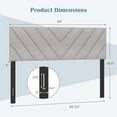 thumbnail image 3 of Gymax Linen Fabric Upholstered Headboard Rectangular Headboard w/ Solid Wood Legs, 3 of 10