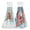 Santa Claus And Reindeer Flying Through The Snowy Sky, variant on Different Design 2pcs Loop Hanging Bathroom Kitchen Hand Towel Snow-covered Hillside Houses on Snowy Mountains