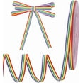 thumbnail image 1 of Cinta de rayas arcoíris de 50 yardas, cinta de grogrén colorida de 10 mm, cintas de tela de poliéster, cintas artesanales del orgullo., 1 of 5