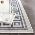thumbnail image 4 of SAFAVIEH Martha Stewart Sini Geometric Machine Washable Indoor/Outdoor Runner Rug, Silver/Grey, 2' x 7', 4 of 12