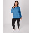 thumbnail image 5 of Hanes Just My Size EcoSmart Women's Fleece Sweatshirt, V-Notch (Plus ) Denim Blue 3X, 5 of 5