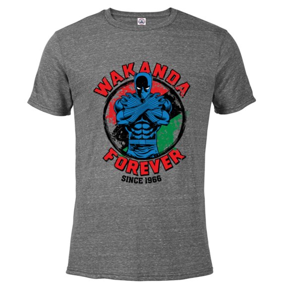 Marvel Black Panther Wakanda Forever Since 1966 - Short Sleeve Blended T-Shirt for Adults - Customized-Graphite Snow Heather