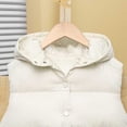 thumbnail image 4 of Maqroz Girls Quilted Sleeveless Jackets Snap Button Down Hooded Coat Casual Warm Lightweight Solid Color Daily Wear for Fall Winter, 4 of 5