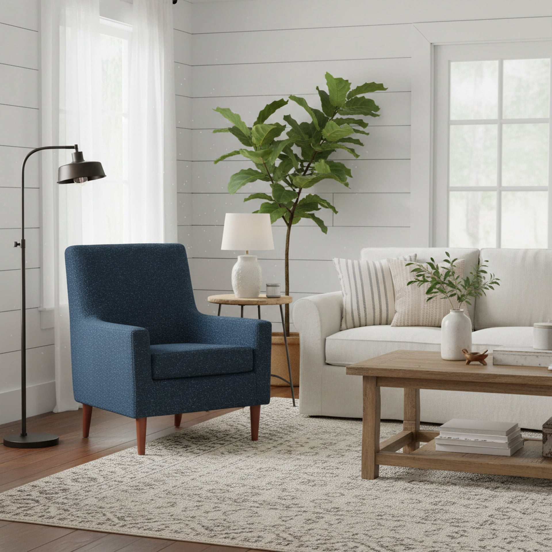 Mainstays Emma Lounge Chair, Newlyn Denim