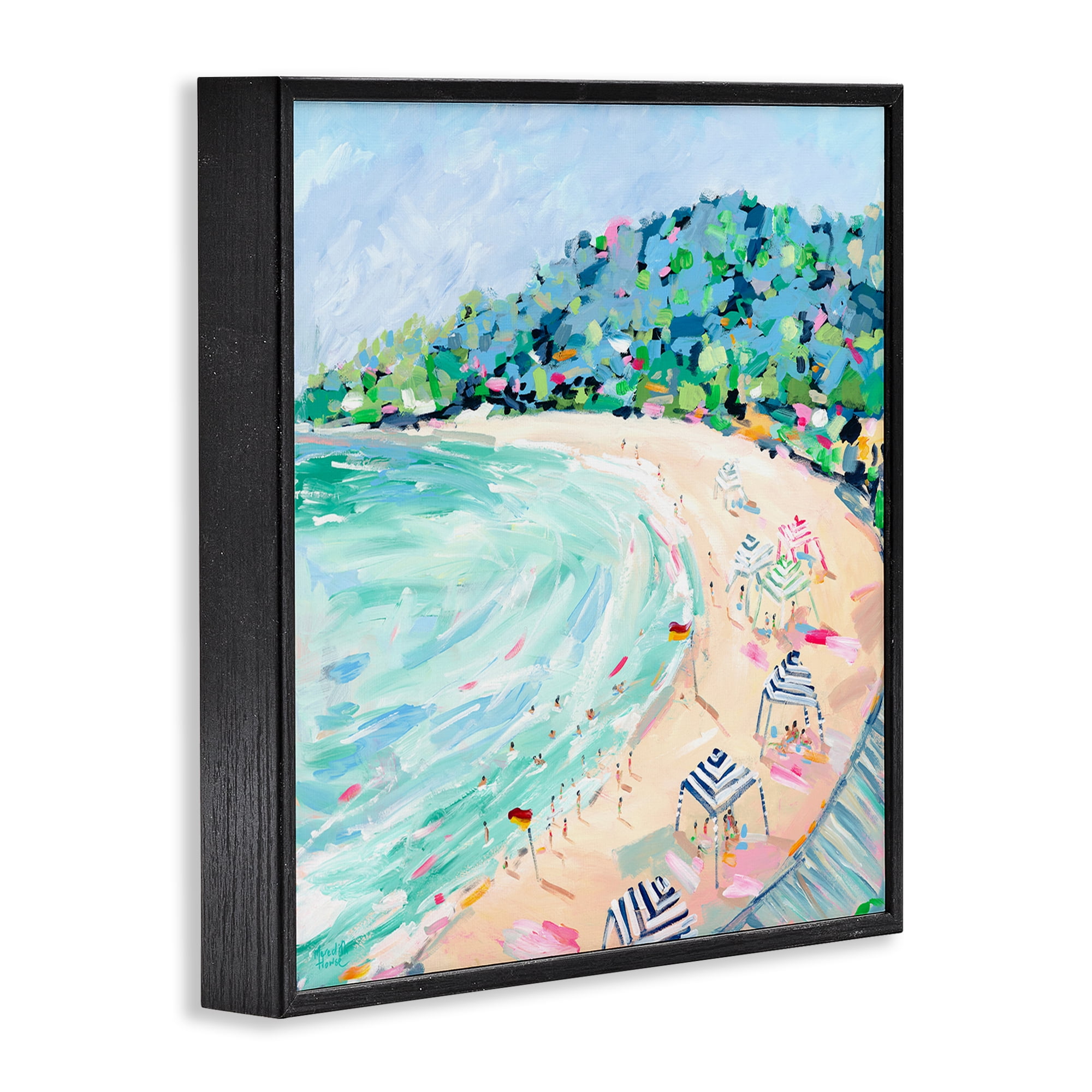 Stupell Industries Good Times Noosa Beach Black Framed Giclee Art, design by Meredith Howse