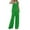 Green, variant on WENWU Women 2 Piece Outfits Boho Casual Solid Color Vest Sleeveless Top Loose Wide Leg Pants Trousers Two Piece Set Suit Mint Suit for Women Wedding Pant Suits for Bride