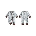thumbnail image 2 of Cjfdfy Newborn Baby Boy Hunting Clothes Animal Angling Print Long Sleeve Zipper Romper Baby Cute Western Romper Funny Coming Home Fall Winter Outfit 0-18M﻿, 2 of 9